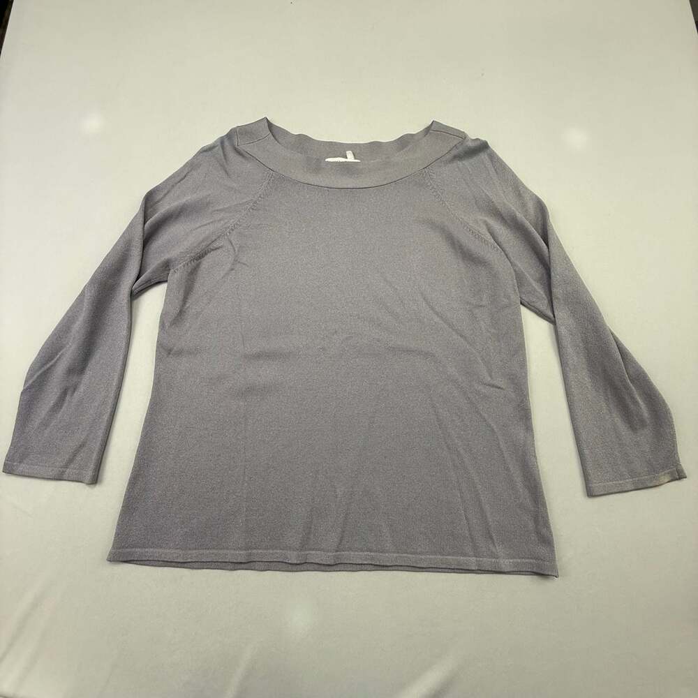 Draper's & Damon's Lavender Long Sleeve Boat Neck Knit Top